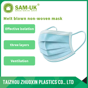 Three layer structure of disposable protective mask for civil use to protect health and safety (non-medical)