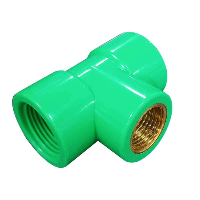 Factory wholesale high quality plastic pvc reducing female tee pipe with brass fittings