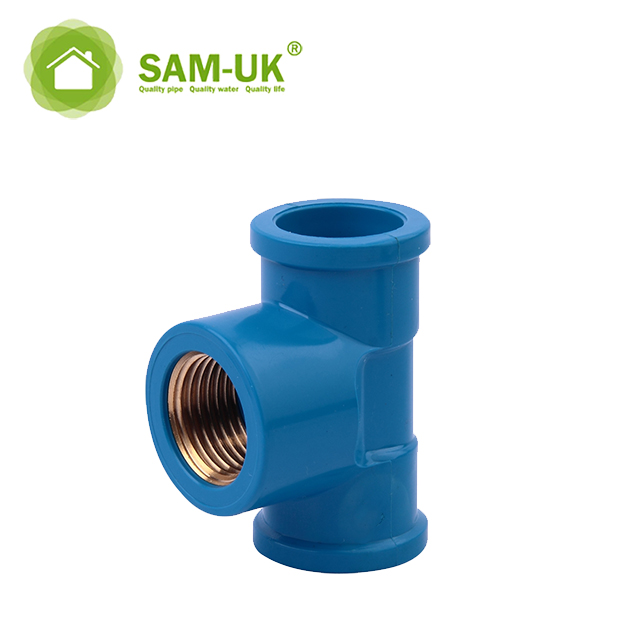 Factory wholesale high quality pvc pipe plumbing fittings manufacturers plastic PVC female socket with brass