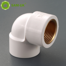 sam-uk Factory wholesale high quality plastic pvc pipe plumbing fittings manufacturers PVC female brass 90 degree elbow pipe fitting